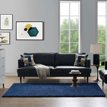 Modway Outlet Enyssa Solid 5x8 Shag Area Rug by Modway  Living Room Rugs Navy - R-1145D-58