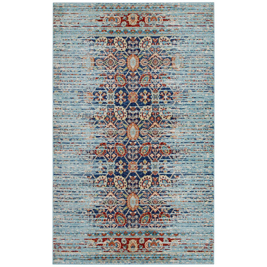Modway Outlet Naria Distressed Vintage Medallion 5x8 Area Rug by Modway  Living Room Rugs Multicolored - R-1146A-58