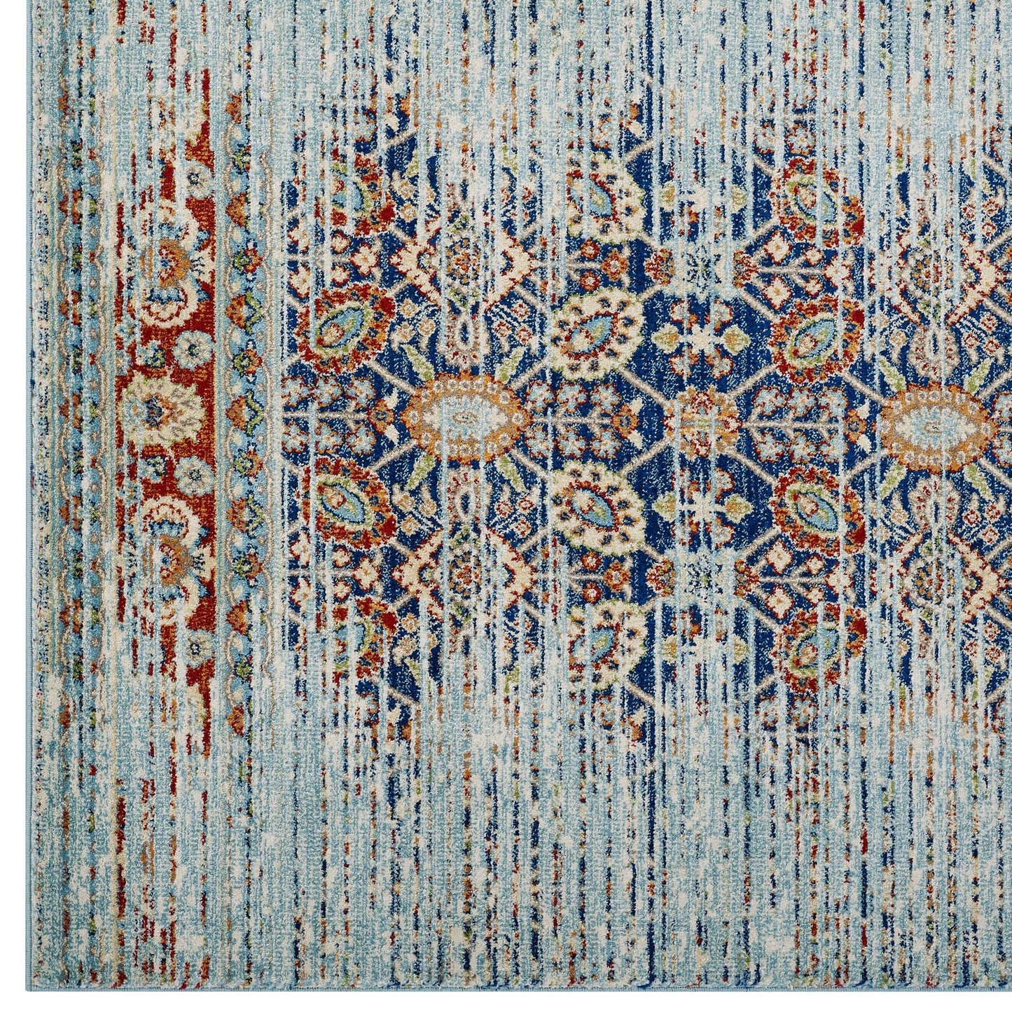 Modway Outlet Naria Distressed Vintage Medallion 5x8 Area Rug by Modway  Living Room Rugs Multicolored - R-1146A-58