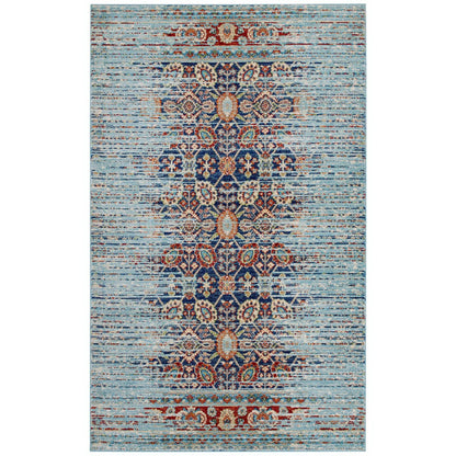Modway Outlet Naria Distressed Vintage Medallion 8x10 Area Rug by Modway  Living Room Rugs Multicolored - R-1146A-810