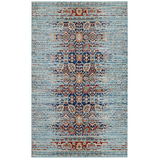 Modway Outlet Naria Distressed Vintage Medallion 8x10 Area Rug by Modway  Living Room Rugs Multicolored - R-1146A-810