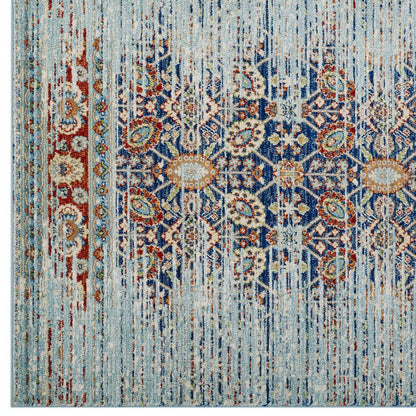 Modway Outlet Naria Distressed Vintage Medallion 8x10 Area Rug by Modway  Living Room Rugs Multicolored - R-1146A-810