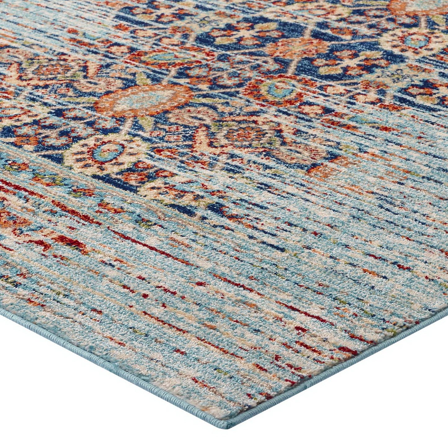 Modway Outlet Naria Distressed Vintage Medallion 8x10 Area Rug by Modway  Living Room Rugs Multicolored - R-1146A-810