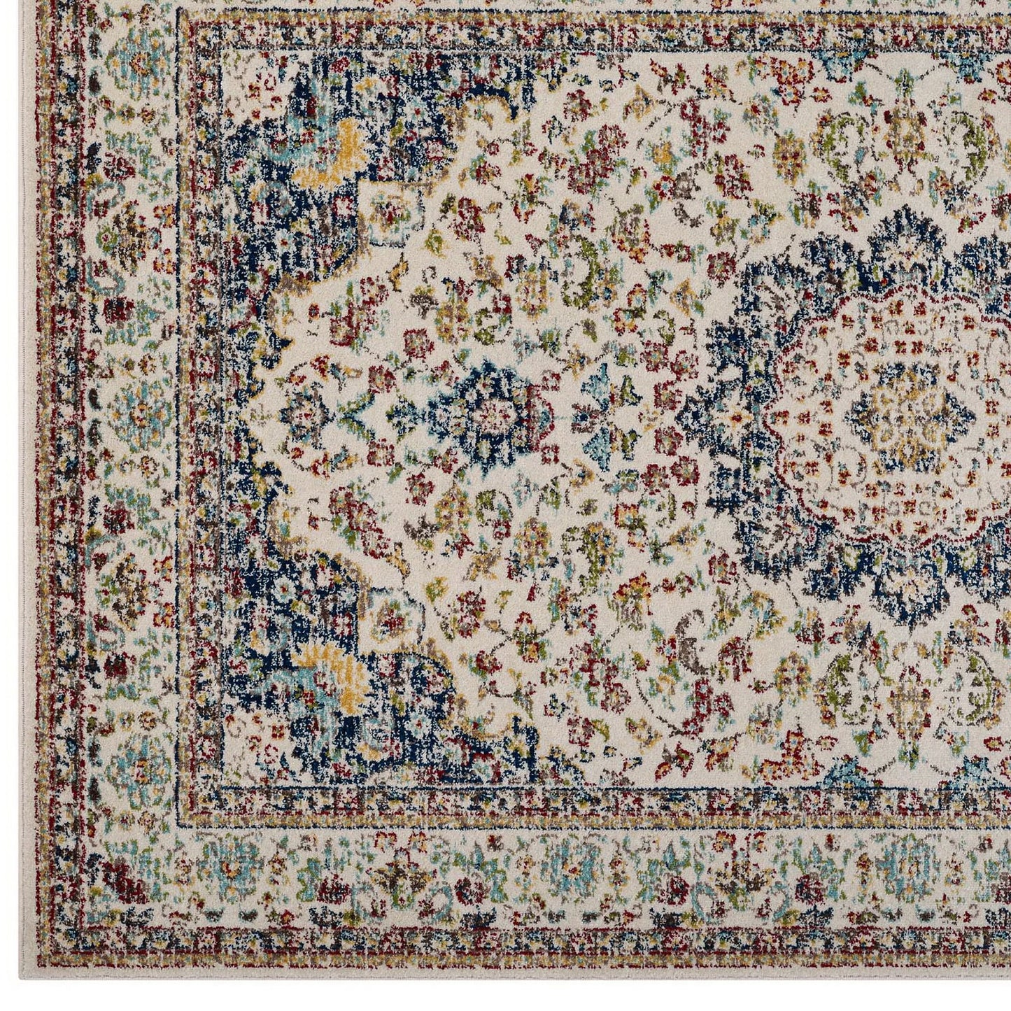 Modway Outlet Meryam Distressed Vintage Medallion 5x8 Area Rug by Modway  Living Room Rugs Multicolored - R-1147A-58