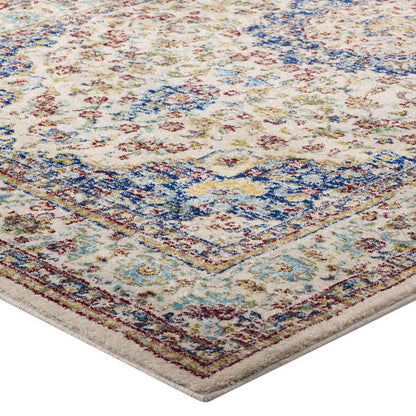 Modway Outlet Meryam Distressed Vintage Medallion 5x8 Area Rug by Modway  Living Room Rugs Multicolored - R-1147A-58