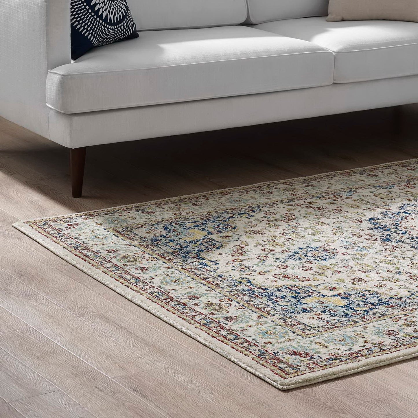Modway Outlet Meryam Distressed Vintage Medallion 5x8 Area Rug by Modway  Living Room Rugs Multicolored - R-1147A-58