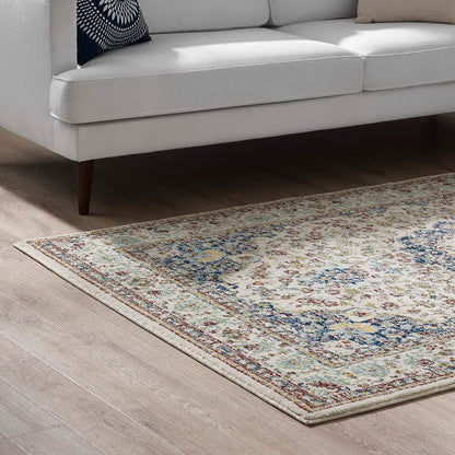 Modway Outlet Meryam Distressed Vintage Medallion 5x8 Area Rug by Modway  Living Room Rugs Multicolored - R-1147A-58