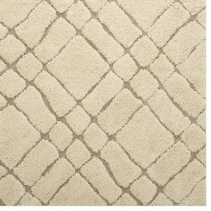 Modway Outlet Jubilant Verona Abstract Geometric Shag 5x8 Area Rug by Modway  Living Room Rugs Creame and Beige - R-1149A-58