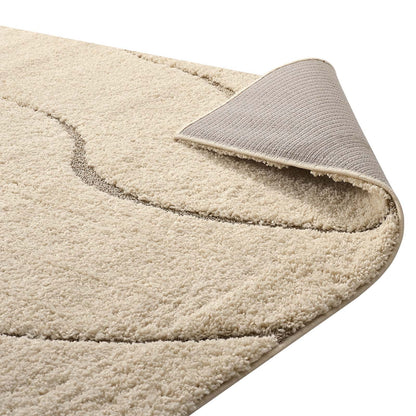 Modway Outlet Jubilant Abound Abstract Swirl Shag 5x8 Area Rug by Modway  Living Room Rugs Creame and Beige - R-1150A-58