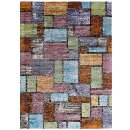 Modway Outlet Success Nyssa Abstract Geometric Mosaic 4x6 Area Rug by Modway  Living Room Rugs Multicolored - R-1162A-46