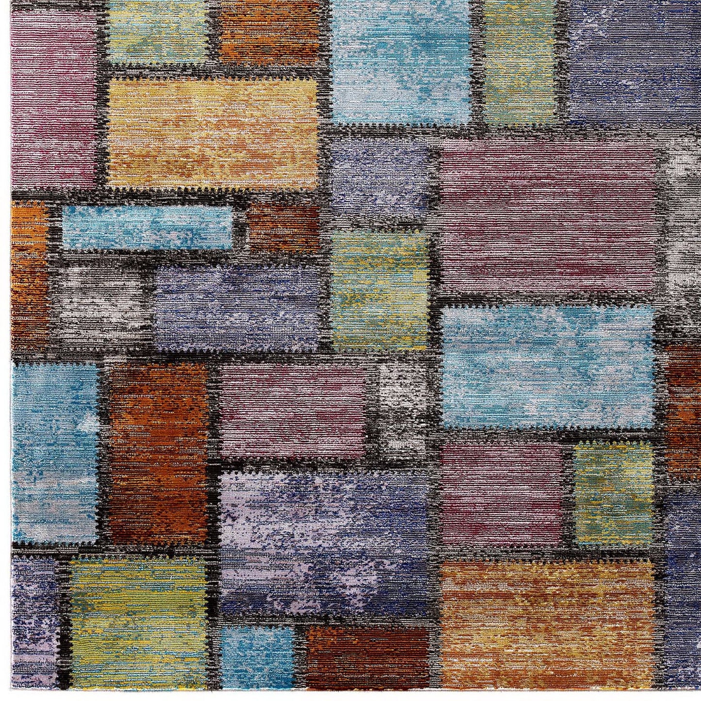 Modway Outlet Success Nyssa Abstract Geometric Mosaic 5x8 Area Rug by Modway  Living Room Rugs Multicolored - R-1162A-58