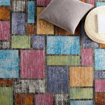 Modway Outlet Success Nyssa Abstract Geometric Mosaic 5x8 Area Rug by Modway  Living Room Rugs Multicolored - R-1162A-58