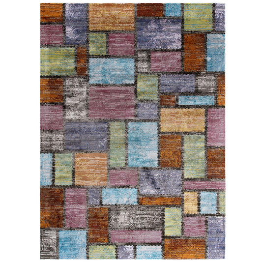 Modway Outlet Success Nyssa Abstract Geometric Mosaic 8x10 Area Rug by Modway  Living Room Rugs Multicolored - R-1162A-810