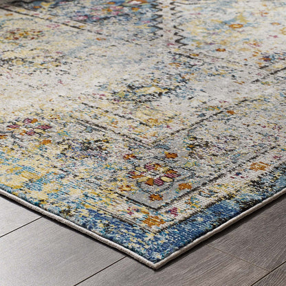 Modway Outlet Success Jacinda Distressed Vintage Floral Vintage Medallion 5x8 Area Rug by Modway  Living Room Rugs Multicolored - R-1164A-58