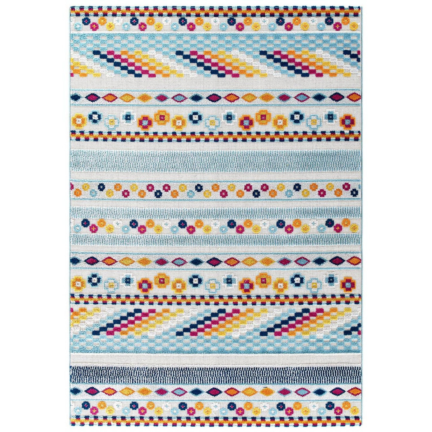 Modway Outlet Reflect Cadhla Vintage Abstract Geometric Lattice 5x8 Indoor and Outdoor Area Rug by Modway  Living Room Rugs Multicolored - R-1182A-58