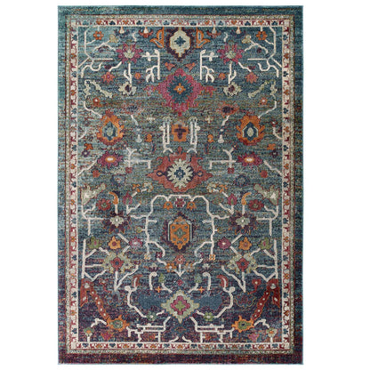 Modway Outlet Tribute Every Distressed Vintage Floral 5x8 Area Rug by Modway  Living Room Rugs Multicolored - R-1186A-58