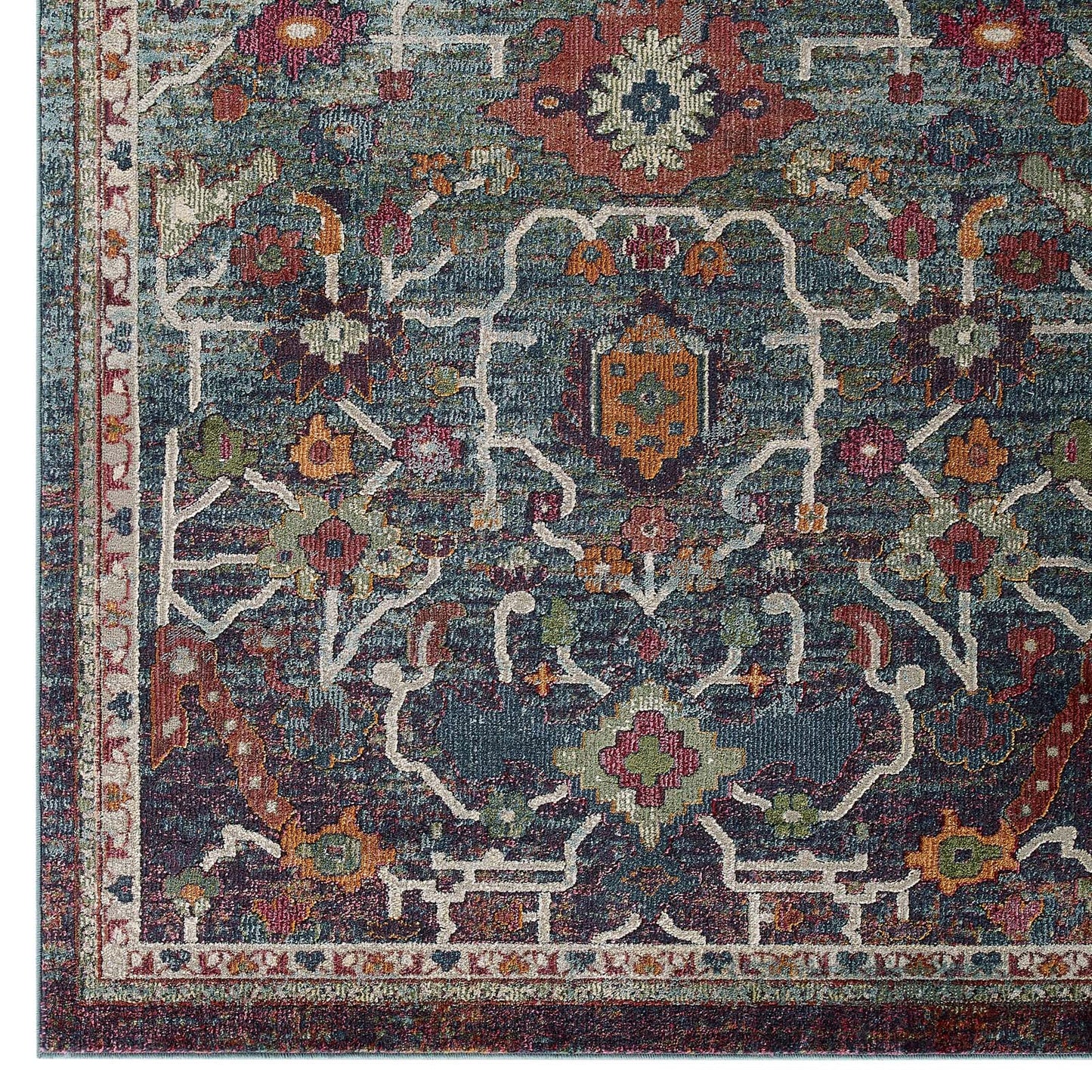 Modway Outlet Tribute Every Distressed Vintage Floral 5x8 Area Rug by Modway  Living Room Rugs Multicolored - R-1186A-58