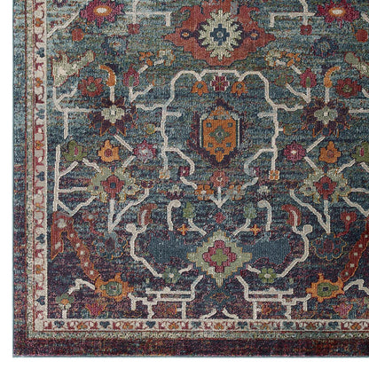 Modway Outlet Tribute Every Distressed Vintage Floral 5x8 Area Rug by Modway  Living Room Rugs Multicolored - R-1186A-58