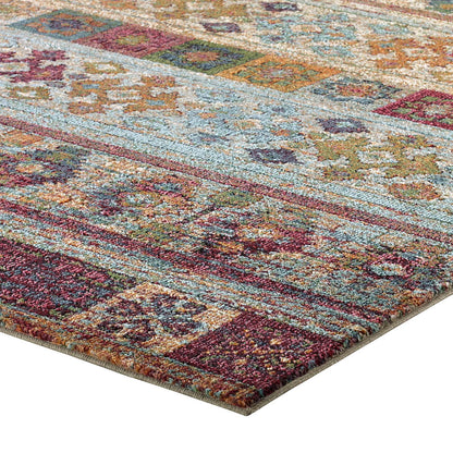 Modway Outlet Tribute Nala Distressed Vintage Floral Lattice 8x10 Area Rug by Modway  Living Room Rugs Multicolored - R-1187A-810