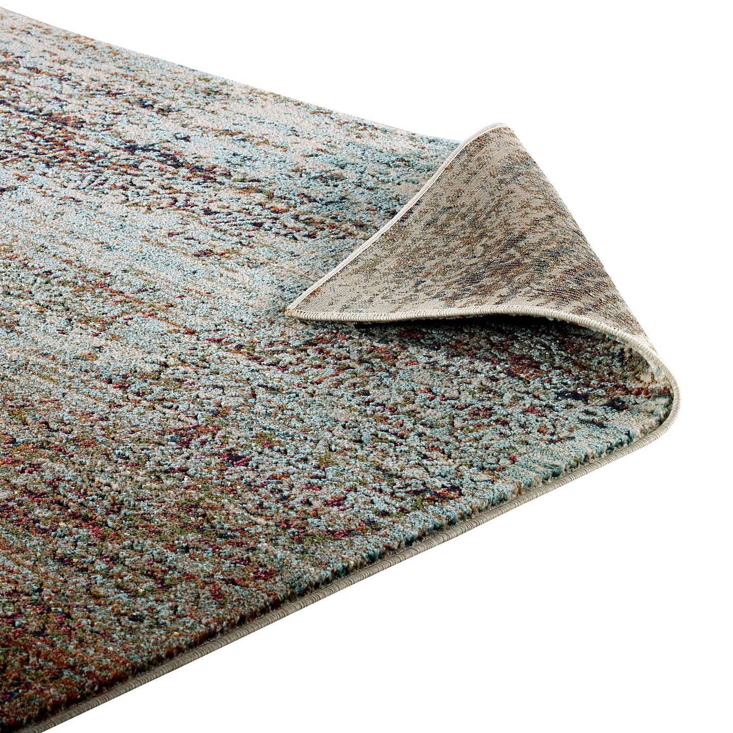 Modway Outlet Tribute Jacinda Rustic Distressed Vintage Lattice 5x8 Area Rug by Modway  Living Room Rugs Multicolored - R-1188A-58