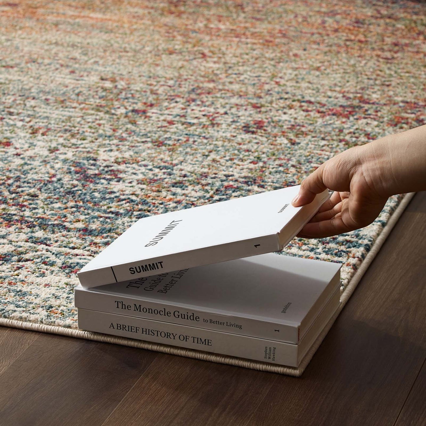 Modway Outlet Tribute Jacinda Rustic Distressed Vintage Lattice 5x8 Area Rug by Modway  Living Room Rugs Multicolored - R-1188A-58