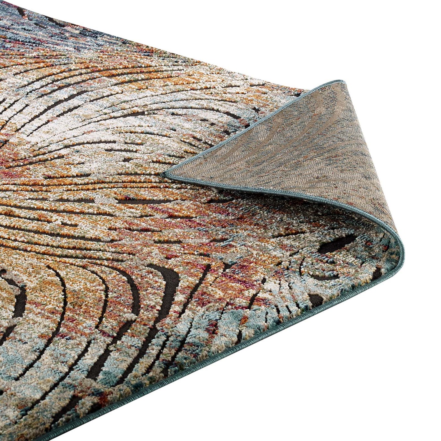 Modway Outlet Tribute Ember Contemporary Modern Vintage Mosaic 5x8 Area Rug by Modway  Living Room Rugs Multicolored - R-1193A-58