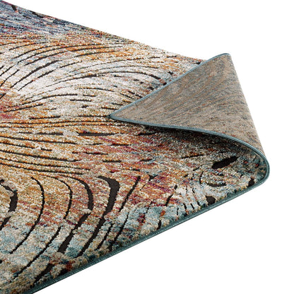 Modway Outlet Tribute Ember Contemporary Modern Vintage Mosaic 5x8 Area Rug by Modway  Living Room Rugs Multicolored - R-1193A-58