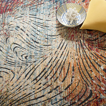 Modway Outlet Tribute Ember Contemporary Modern Vintage Mosaic 5x8 Area Rug by Modway  Living Room Rugs Multicolored - R-1193A-58