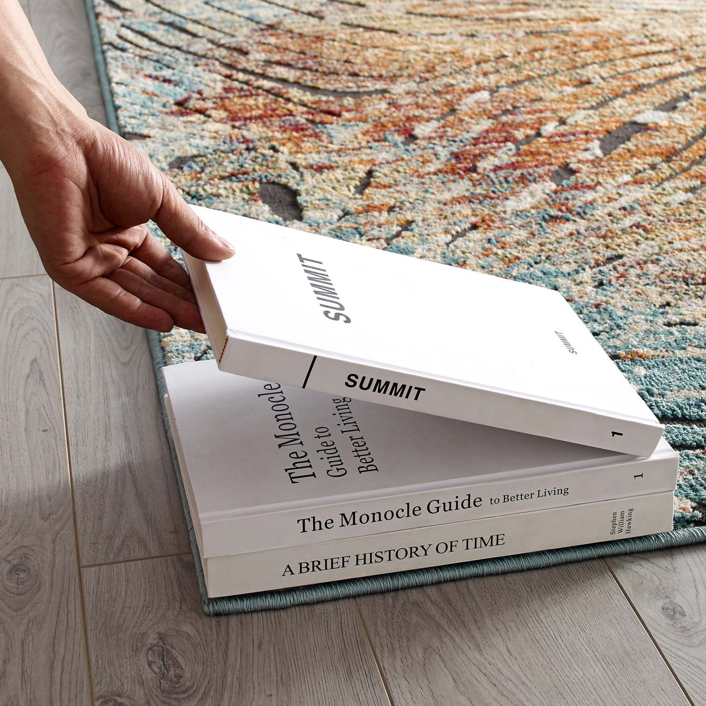 Modway Outlet Tribute Ember Contemporary Modern Vintage Mosaic 5x8 Area Rug by Modway  Living Room Rugs Multicolored - R-1193A-58