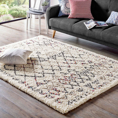 Modway Outlet Skadi Rainbow Diamond Shag Area Rug by Modway  Living Room Rugs Multicolor - R-1194A-58