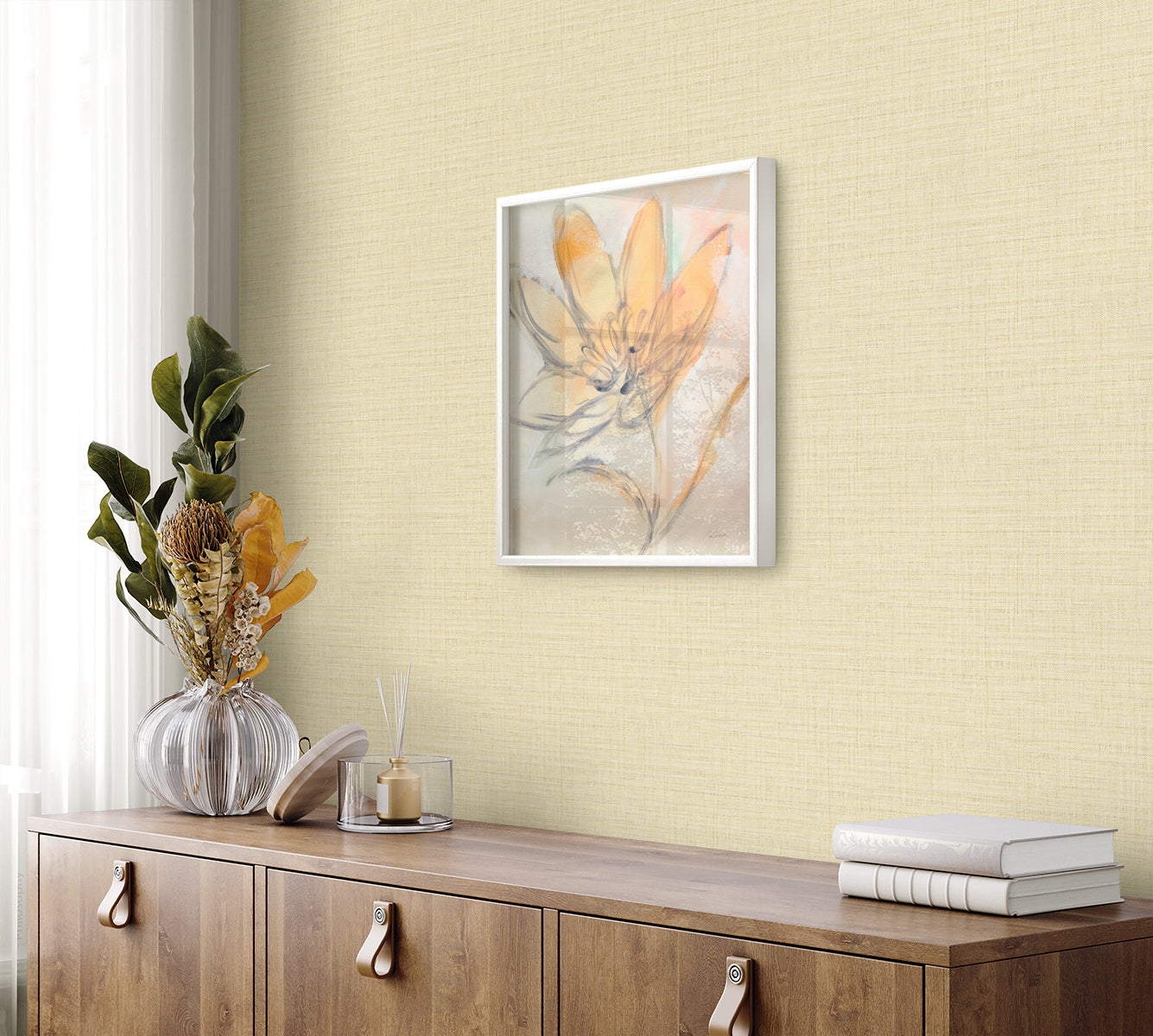 Seabrook Designs  Harvest Twine Faux Weave Contemporary Warm Neutrals, Beiges   - RA40105