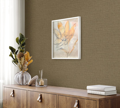 Seabrook Designs  Harvest Twine Faux Weave Contemporary Browns, Taupes   - RA40108