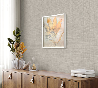 Seabrook Designs  Harvest Twine Faux Weave Contemporary Cool Neutrals   - RA40132