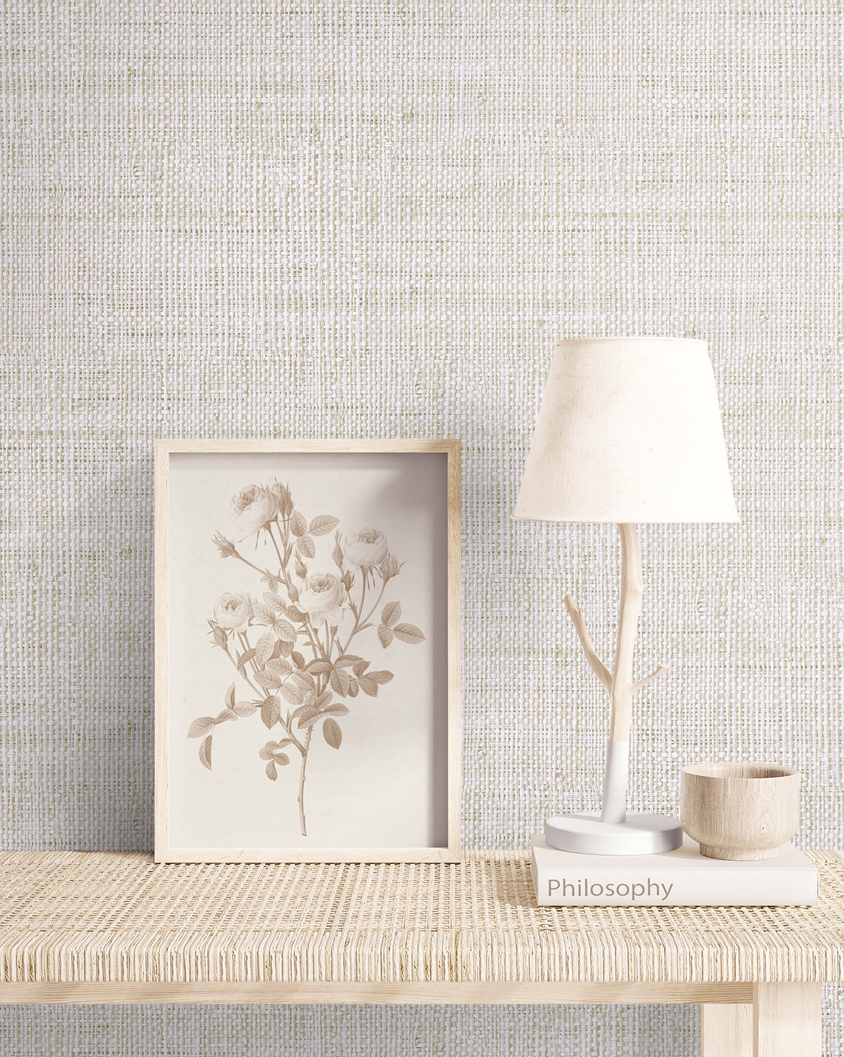 Seabrook Designs  Wild Bind Faux Weave Contemporary Cool Neutrals   - RA40308