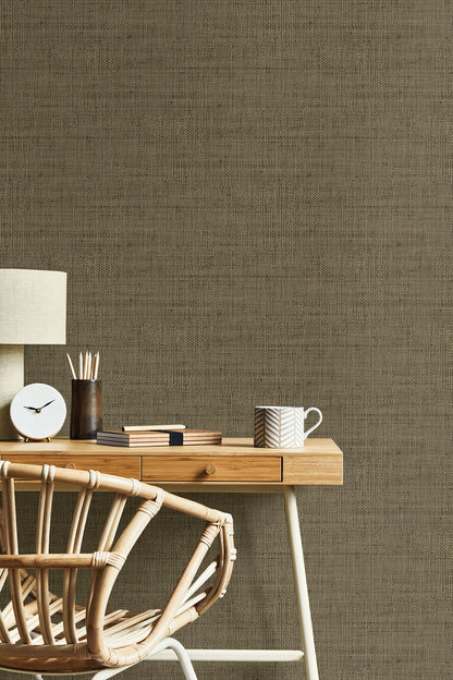 Seabrook Designs  Wild Bind Faux Weave Contemporary Browns, Taupes   - RA40316