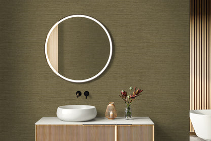 Seabrook Designs  Threaded Faux Linen Contemporary Browns, Taupes   - RA40902