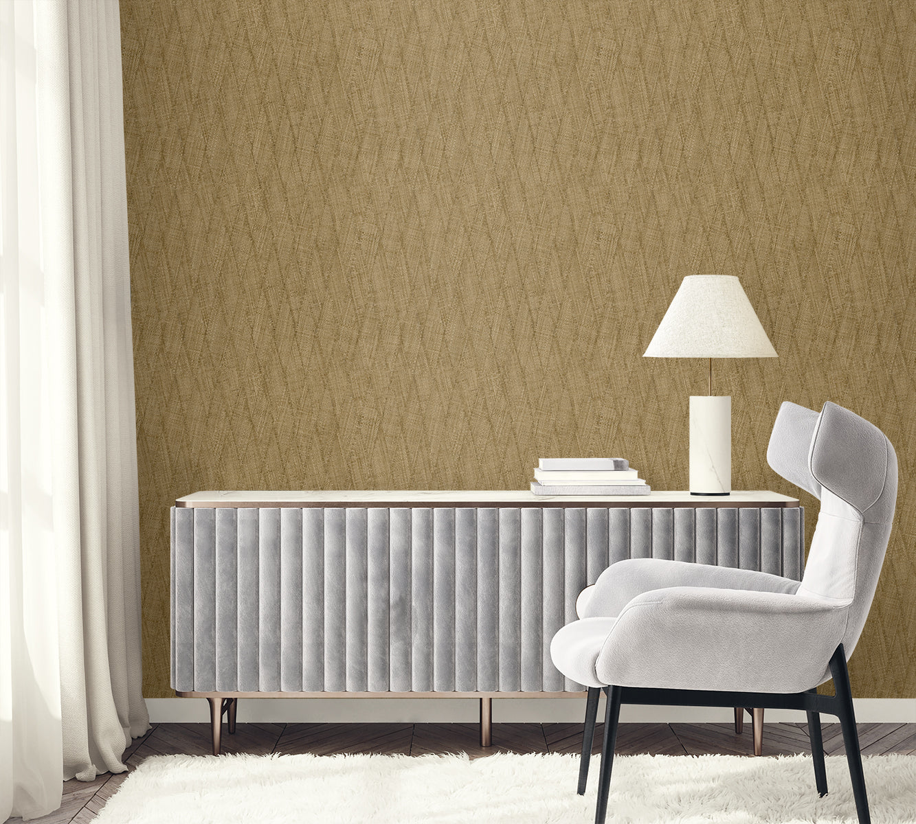 Seabrook Designs  Sun Woven Faux Weave Contemporary Warm Neutrals, Beiges   - RA41215