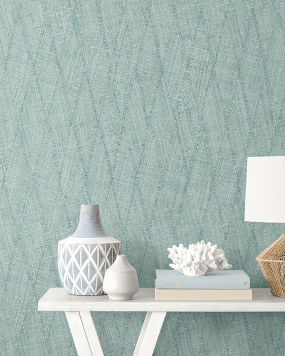 Seabrook Designs  Sun Woven Faux Weave Contemporary Blues   - RA41218