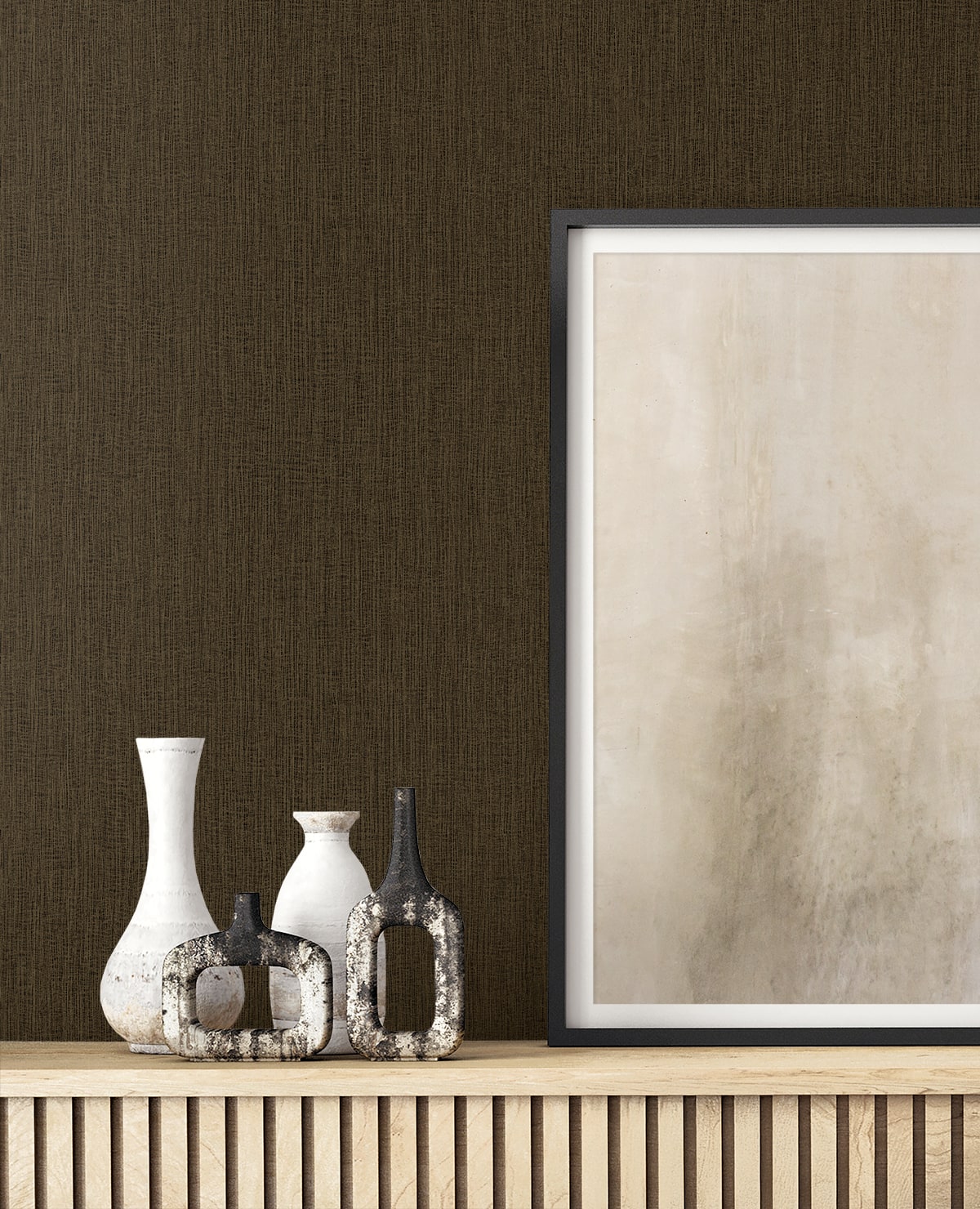 Seabrook Designs  Natural Tether Stria Contemporary Browns, Taupes   - RA41524