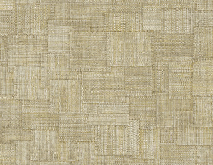 Seabrook Designs  Woven Blocks Faux Weave Contemporary Warm Neutrals, Beiges   - RA41704