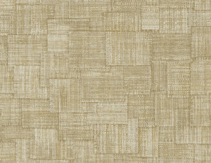 Seabrook Designs  Woven Blocks Faux Weave Contemporary Warm Neutrals, Beiges   - RA41705