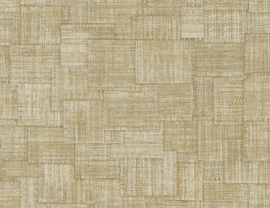 Seabrook Designs  Woven Blocks Faux Weave Contemporary Warm Neutrals, Beiges   - RA41705