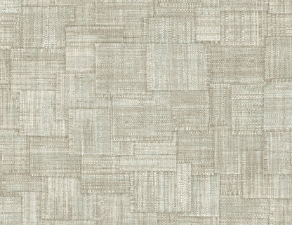 Seabrook Designs  Woven Blocks Faux Weave Contemporary Cool Neutrals   - RA41708