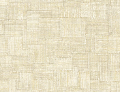 Seabrook Designs  Woven Blocks Faux Weave Contemporary Warm Neutrals, Beiges   - RA41709