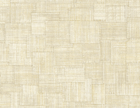 Seabrook Designs  Woven Blocks Faux Weave Contemporary Warm Neutrals, Beiges   - RA41709