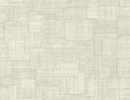 Seabrook Designs  Woven Blocks Faux Weave Contemporary Cool Neutrals   - RA41710
