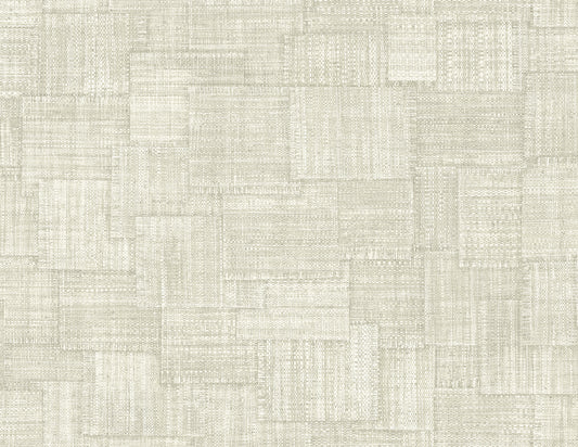 Seabrook Designs  Woven Blocks Faux Weave Contemporary Cool Neutrals   - RA41710
