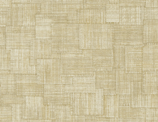 Seabrook Designs  Woven Blocks Faux Weave Contemporary Warm Neutrals, Beiges   - RA41714