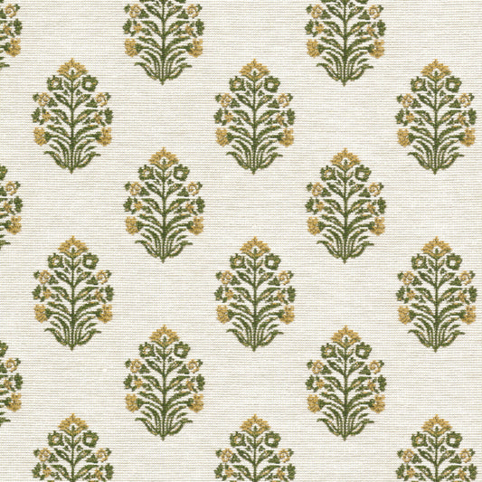 STOUT TEXTILES  UPHOLSTERY,WOVENS TRADITIONAL, FLORAL BUTTERSCOTCH   - RAFF-1