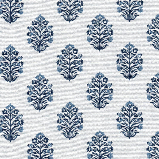 STOUT TEXTILES  UPHOLSTERY,WOVENS TRADITIONAL, FLORAL DENIM   - RAFF-4